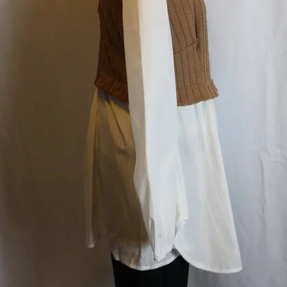 Papaya Brand Peter Pan Collar Blouse Women's Large - Picture 4 of 8